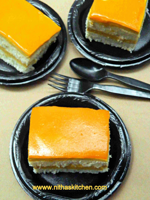 Double Layered Eggless Mango Mousse Cake with Mango Glaze Double Layered Eggless Mango Mousse Cake with Mango Glaze
