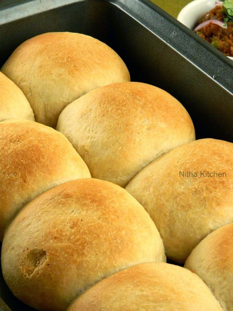 Eggless Wheat Buns Recipe from Scratch