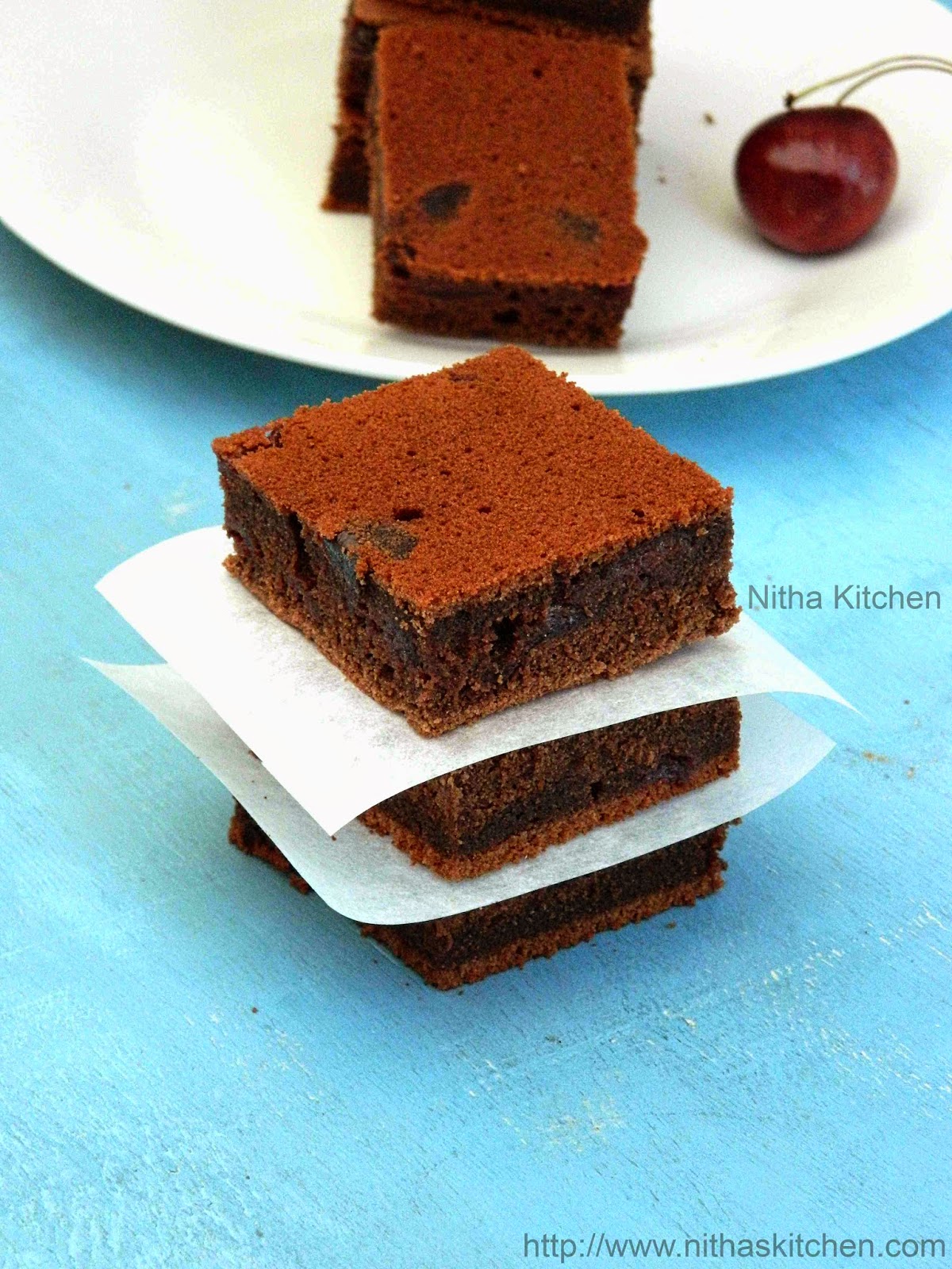Chocolate Cherry Brownies Recipe Using Homemade Alcohol Free Cherry