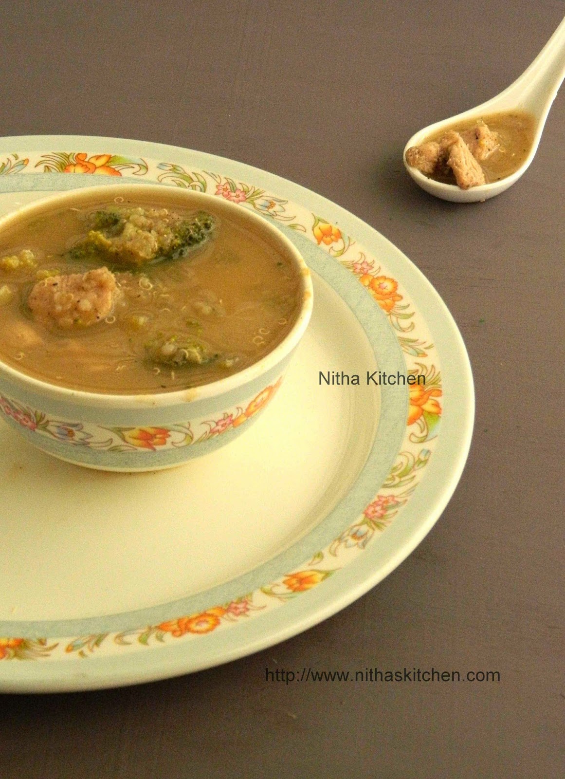 Quinoa Celery Broccoli Chicken Soup Diet Soup Recipe Nitha Kitchen