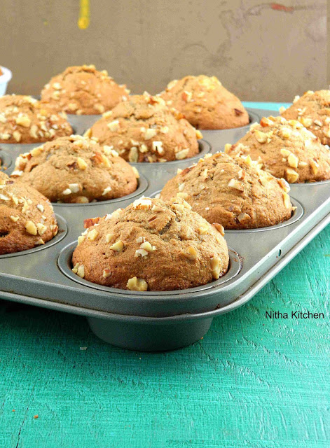 Banana Nut Wheat Muffins