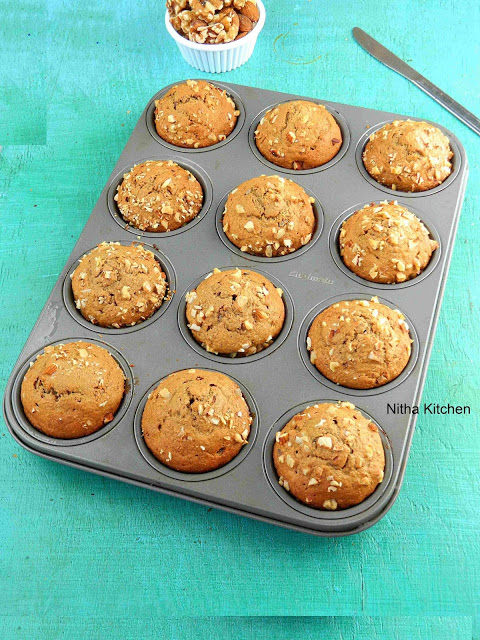 Banana Nut Wheat Muffins