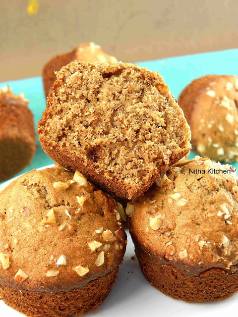 Banana Nut Wheat Muffins