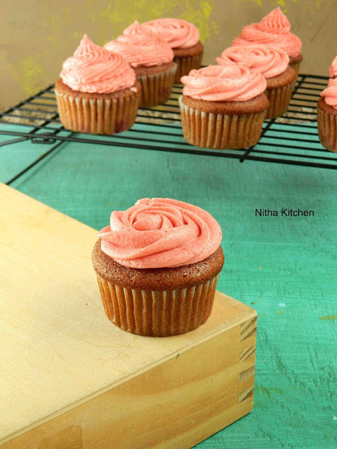 Strawberry Cupcakes From Scratch using fresh strawberries and with Strawberry Buttercream Frosting