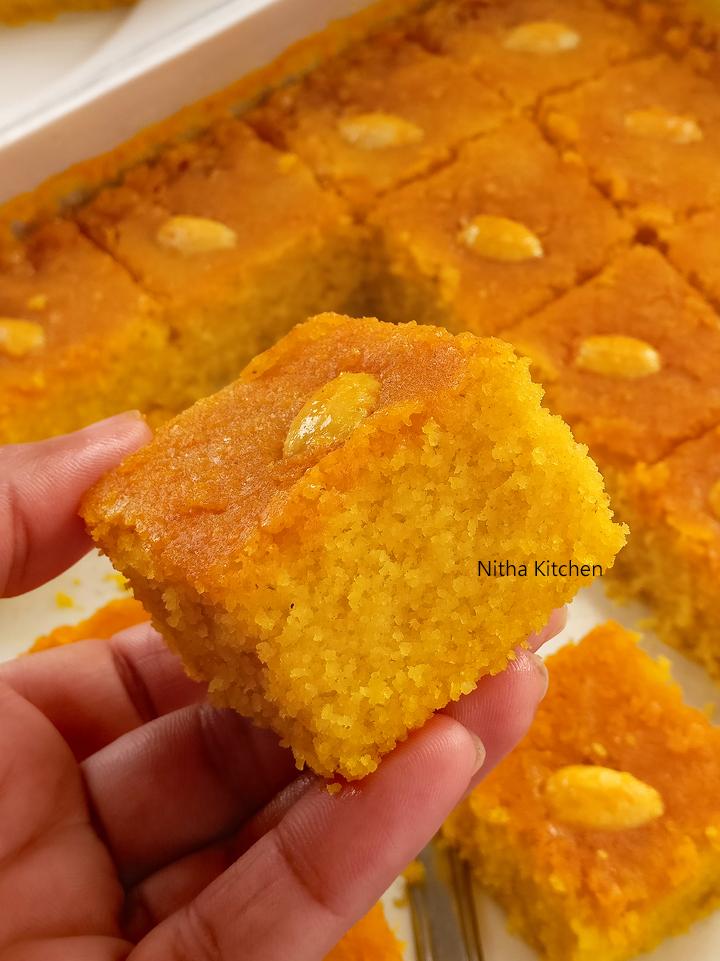 Semolina Cake | Eggless Cake | Rava Cake - Toss N Cook™