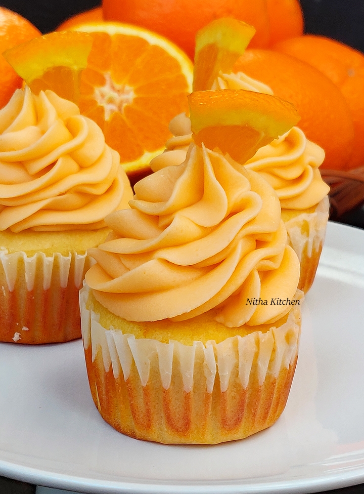 Orange Creamsicle Cupcakes with  Orange Buttercream Frosting Video Recipe