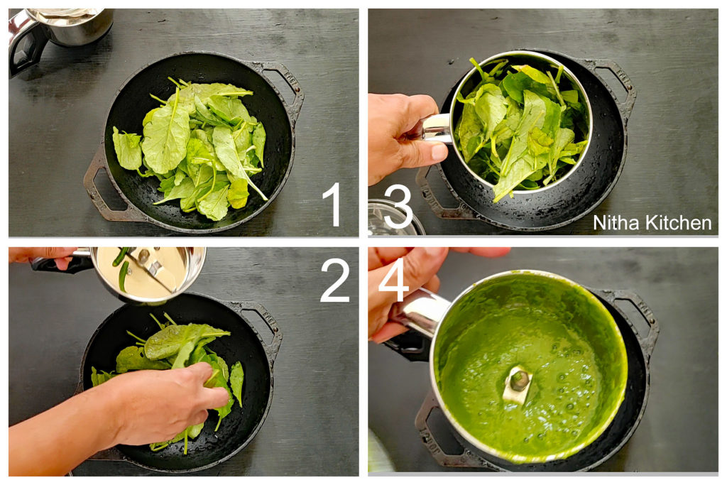 Radish greens puree in Indian cooking Nitha Kitchen