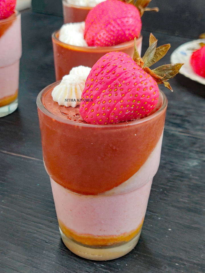 Reduced Pectin Strawberry Chocolate Mousse