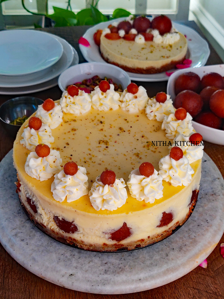 GULAB JAMUN CHEESECAKE FROM SCRATCH VIDEO RECIPE