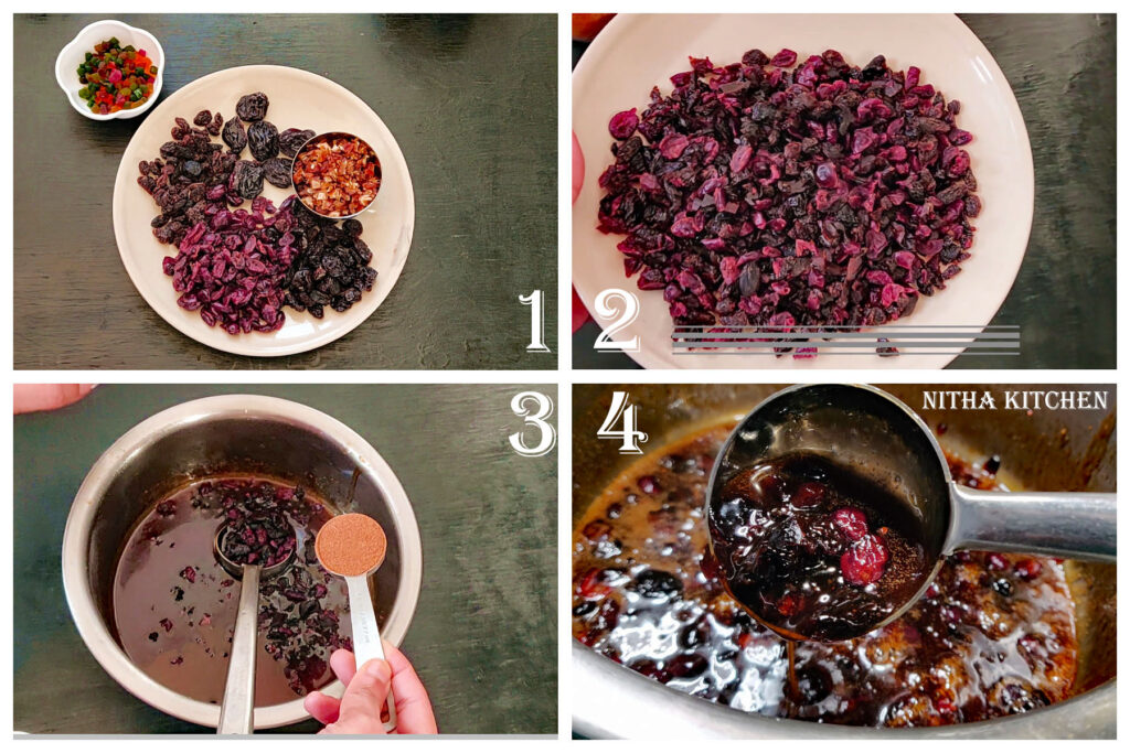 Step by step fruit boiling method for fruit cake