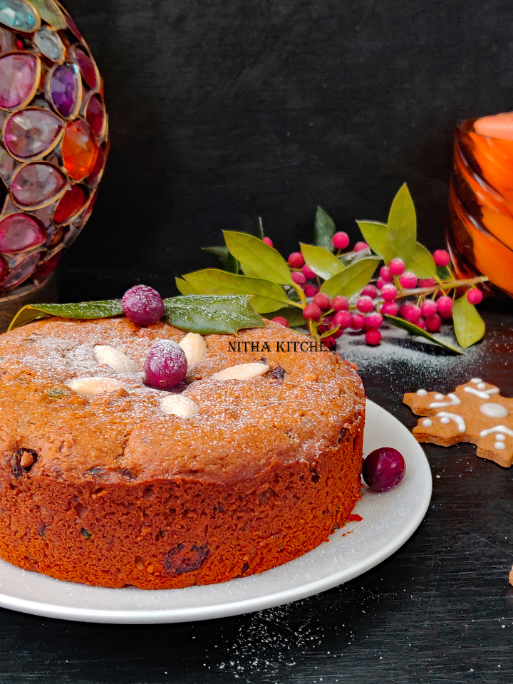 Eggless Whole Wheat Christmas Plum Cake Video Recipe