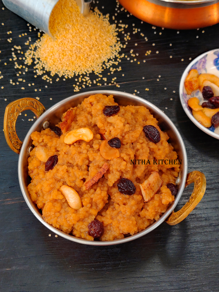 thinai sweet pongal millet sweet pongal sakkarai pongal in instant pot chakkara pongali