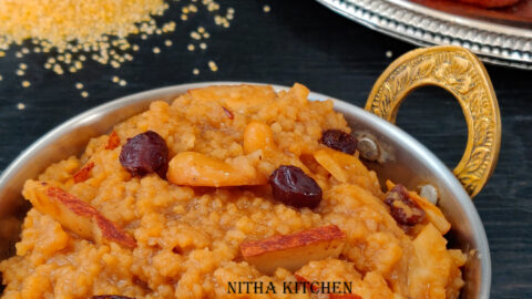 thinai sweet pongal millet sweet pongal sakkarai pongal chakara pongali in instant pot